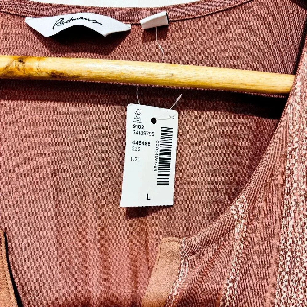 REITMANS‎ Brown  tank top with stripes - Picture 4 of 6